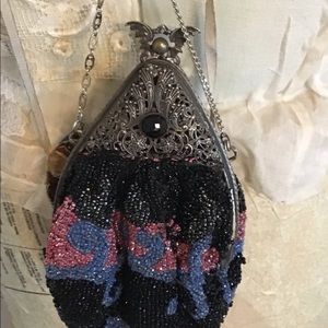 Beaded Fish Victorian style purse